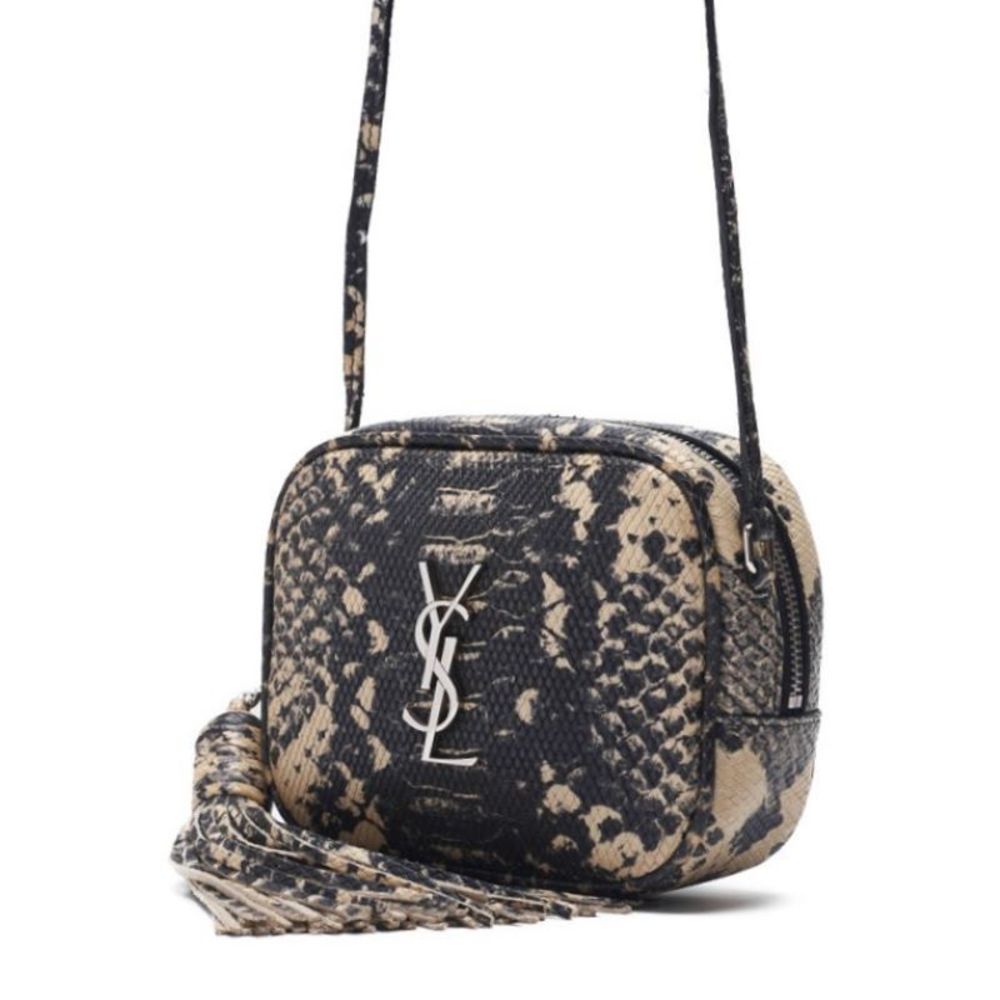 Saint Laurent Python Pattern Shoulder Bag Black B… - image 2
